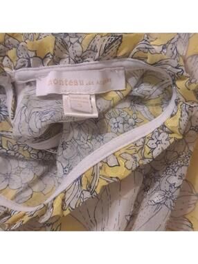 Monteau yellow floral dress size S